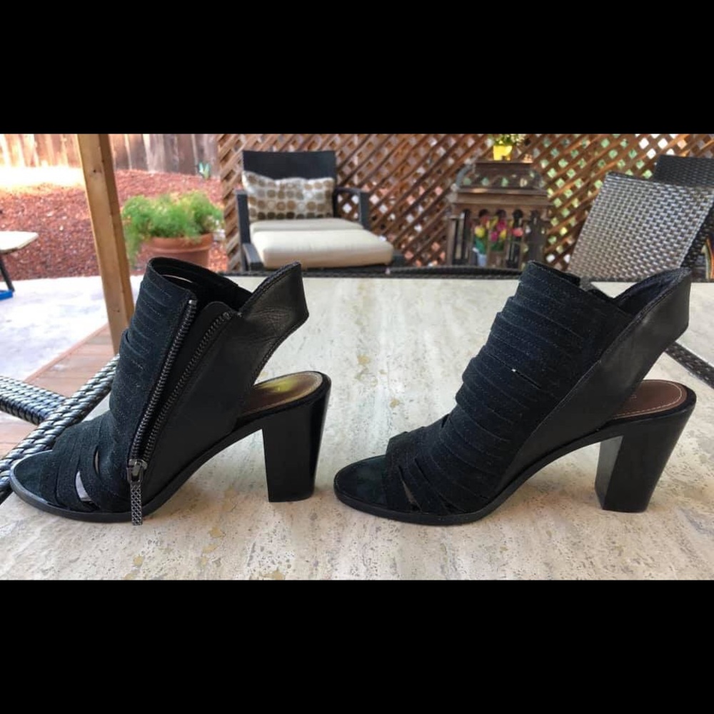 Donald Pliner Suede Peep Toe